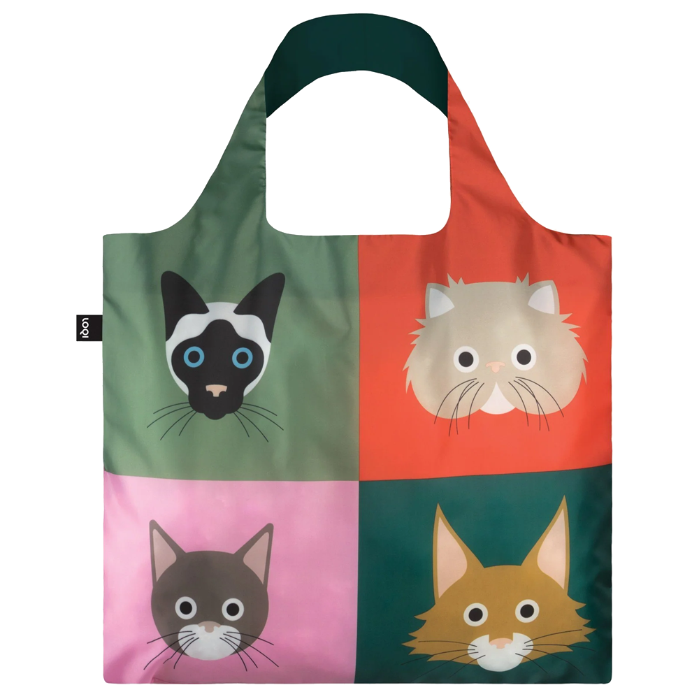 Loqi Stephen Cheetham Cats Recycled Bag